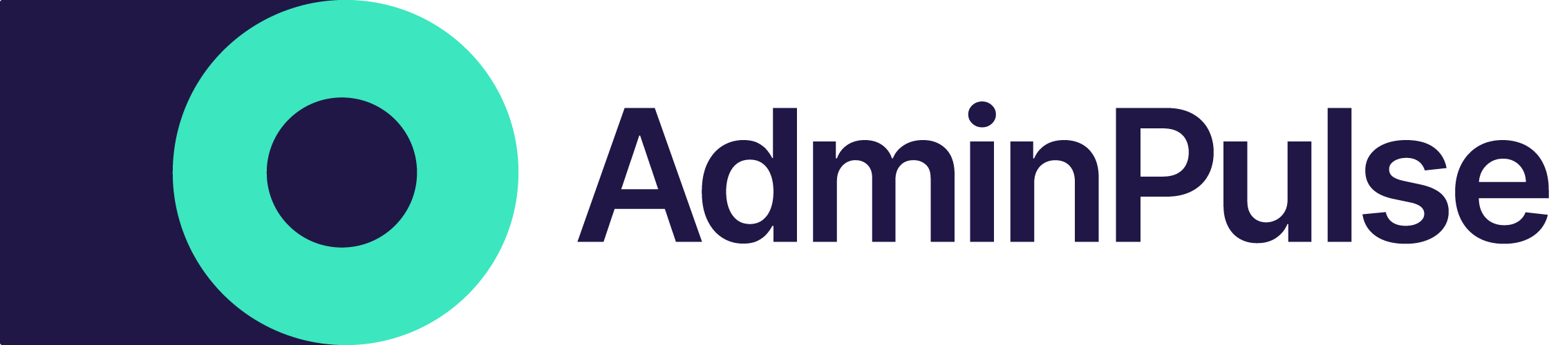 AdminPulse logo grayscale